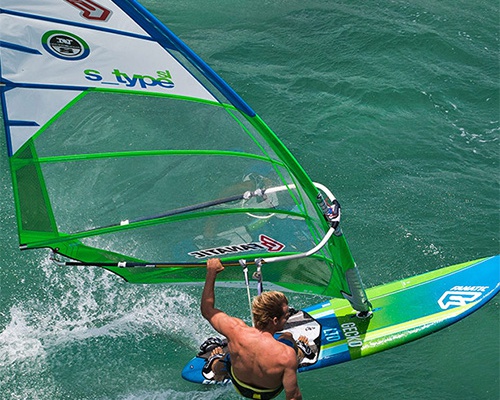 Beginner windsurfplank en zeil - Leerwindsurfen
